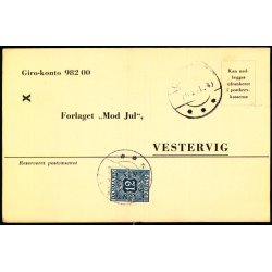 Efterporto - Tryksagskort til Vestervig 