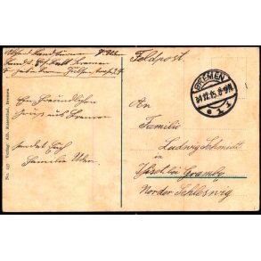 Tysk Feldpostkort - Bremen  31 - 12 - 15  - Til Norder Schlesvig - Bremen - Grosse Weserbrcke. -