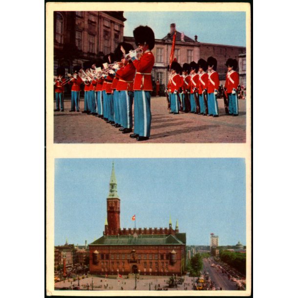 Kbenhavn - Vagtparaden paa Amalienborg - Raadhuset - Stender 5618