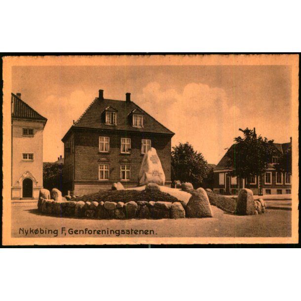 Nyk�bing F. - Genforeningsstenen - V. Kristoffersens Bogh. u/n - Ubrugt