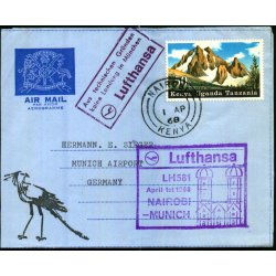 Luftpost Brev fra Kenya til Tyskland - 1 - 4 - 68