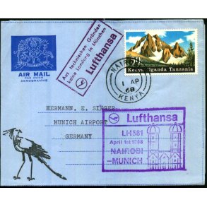 Luftpost Brev fra Kenya til Tyskland - 1 - 4 - 68