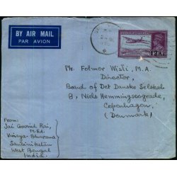 Luftpost Brev fra Indien til Danmark - 2 - 5 - 1950