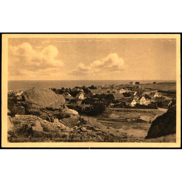 Bornholm - Udsigt fra Hammeren mod Sandvig  - Stender 35051