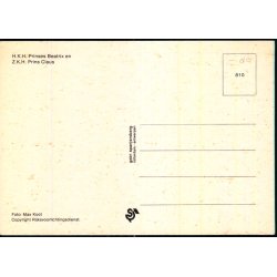 Prinses Beatrix - Prins Claus - Holland -  spanjersberg 810 - Ubrugt