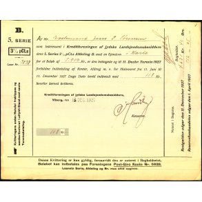 Kreditforeningen af Jyske Landejendomsbesiddere - 1927