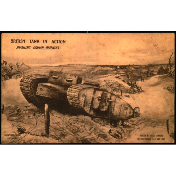 British Tank in Action - u/n - Ubrugt