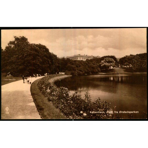 Kbenhavn - Parti fra rstedsparken - Chr. Olsen 102 - Ubrugt