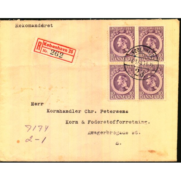 Rekomanderet Brev til Amager fra Grnlandsstyrelsen - 6 - 3 - 45