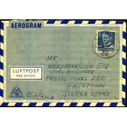 Luftpost Brev fra Danmark til  Siera Leone - 23 - 10 - 56