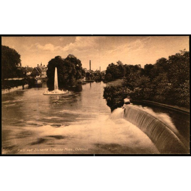 Parti af Sluserne i Munke Mose - Odense - Chr. Pedersen 5 P - Ubrugt
