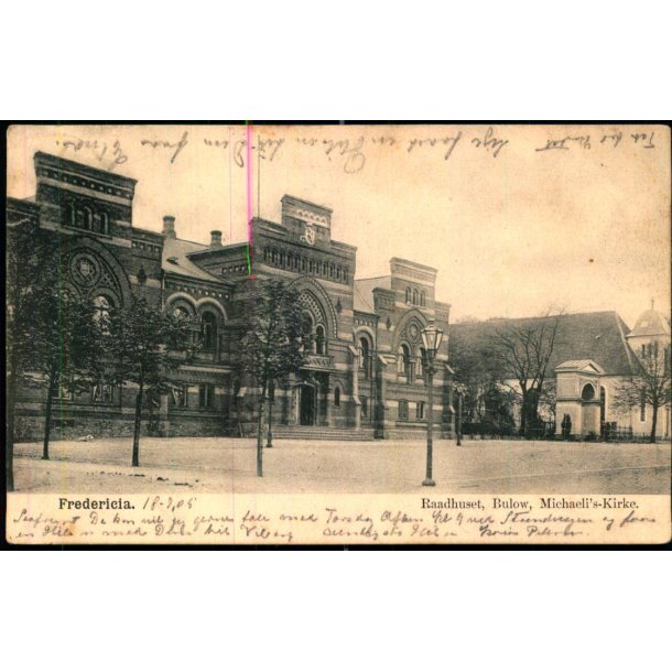 Fredericia - Raadhuset, B�low, Michaeli Kirke - u/n - Brugt