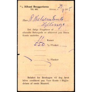 A/S Albani Bryggerierne - Odense  - u/n - Brugt