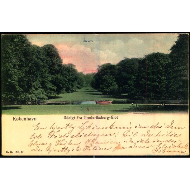 Kbenhavn - Udsigt fra Frederiksberg Slot - CR 67 - Brugt
