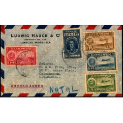 Luftpost Brev fra Venezuela til Danmark - 16 - 3 - 1938