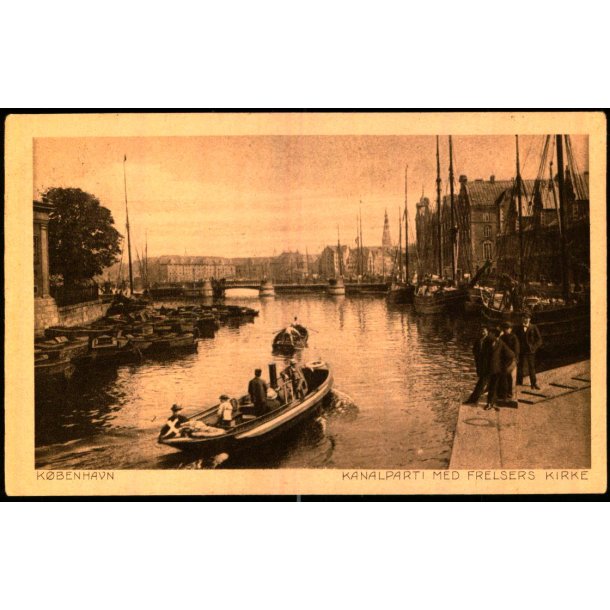 K�benhavn - Kanalparti med Frelsers Kirke - Budtz M�ller 724 - Brugt