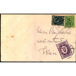 Efterporto - Postkort fra Tyskland til strig 