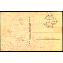 Feldpost - K.D. Feldpostexp.  7 - 6 -15 - Til Apenrade - Billedside : Varennes