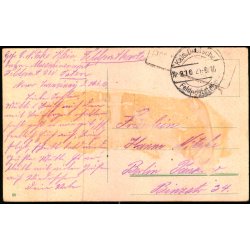 Feldpost - Kais. Deutsche Feldpoststation  27 -6 - 16  - Til Berlin - Billedside : Widoki