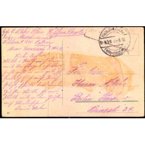 Feldpost - Kais. Deutsche Feldpoststation  27 -6 - 16  - Til Berlin - Billedside : Widoki