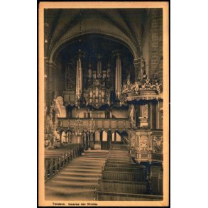Tondern - Inneres der Kirche - J. B�dewadt 1910 - Brugt