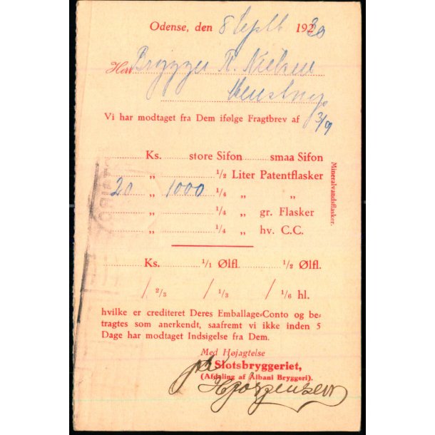 Slotsbryggeriet - Odense  - u/n - Brugt