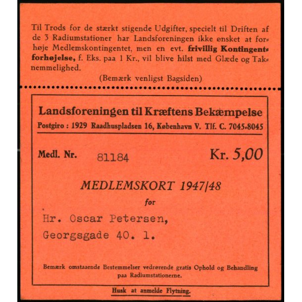 Landsforeningen til kr�ftens Bek�mpelse