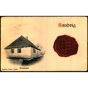 Bornholm - Sandvig - Tinghuset - Stender u/n - Ubrugt - Svage hjrner !