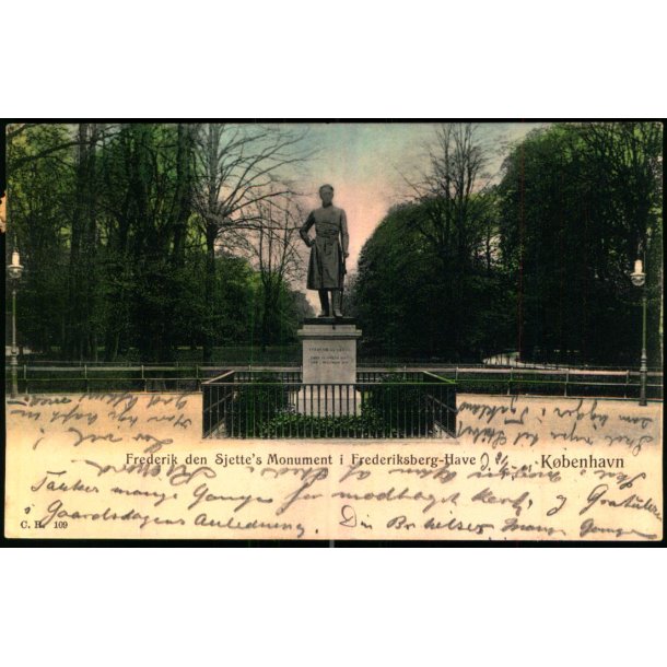 Kbenhavn - Frederik den Sjette s Monument i Frederiksberg Have - CR. 109 - Brugt