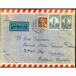 Luftpost Brev fra Danmark til Danish Nato Trainee - Canada - 27 - 9 - 58 