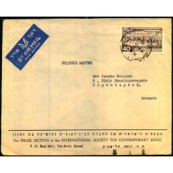 Luftpost Brev fra Israel til Danmark - 14 - 5 - 53