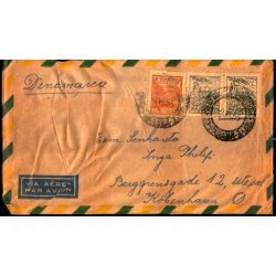 Luftpost Brev fra Brasilien  til Danmark - 9 - 6 - 55