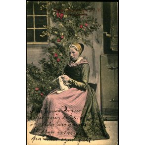 Danske Nationaldragter No. 16 - En Hedebokone - W&M u/n - Brugt