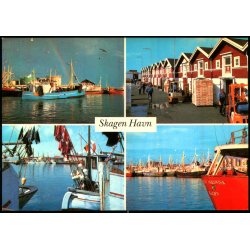 Skagen -  Havneparti  - Gr�sb�lls  7802 - Ubrugt
