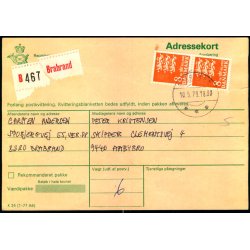 Adressekort fra Brabrand  - 2 x 8 kr Rigsvben 10 - 5 - 79