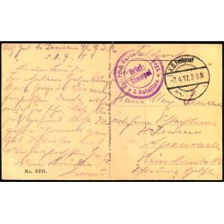 Feldpost - K.D. Feldpost  2 - 4  -17 - Til Apenrade - Billedside : Raucort (Ardennen)