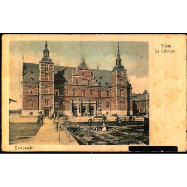 Hilsen fra Helsing�r - Banegaarden - K. 7316 - Ubrugt - Tynd Plet !