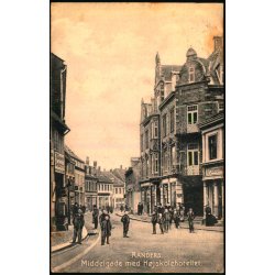 Randers - Middelgade med H�jskolehotellet - Papirhuset u/n - Brugt