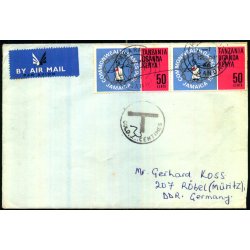 Luftpost Brev fra Uganda til Tyskland - Efterporto 30 cen. - 12 - 9 - 66