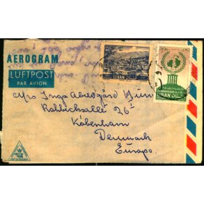 Luftpost Brev fra Libanon til Danmark - 22 - 3 - 62