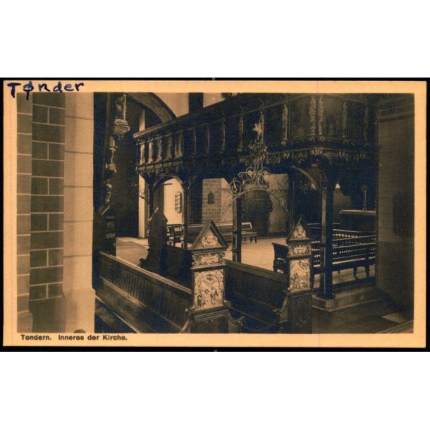 Tondern - Inneres der Kirche - J. B�dewadt 1910 - Ubrugt