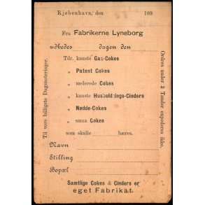 Fabrikerne Lyneborg - Kbh. - u/n - Ubrugt