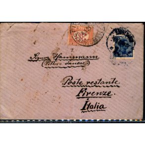 Efterporto - Brev til Italien 8-5-23 - Efterporto 30 c. - 