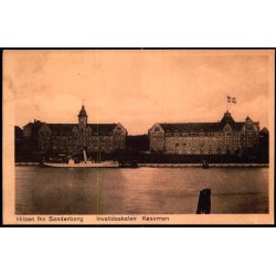 Hilsen fra S�nderborg - Kasernen - Invalideskolen - J. Boisen u/n - Ubrugt