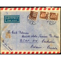 Luftpost Brev fra Danmark til Danish Nato Trainee - Canada - 17 - 9 - 58 - Med indhold.