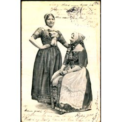 Piger i Folkedragter - Stender u/n - Brugt