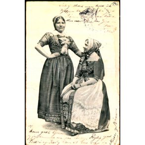 Piger i Folkedragter - Stender u/n - Brugt