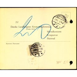  Efterporto - Ufrankeret Tryksagskort til Nstved  21 - 1 - 59