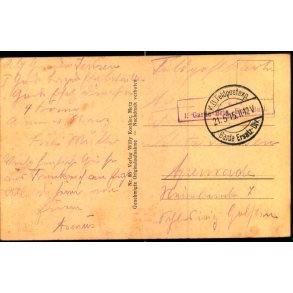 Feldpost - K.D. Feldpost  21 - 5  -15 - Til Apenrade - Billedside : Crancourt (Lothr)