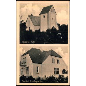 Pjedsted Kirke - Pjedsted Pr�stegaard - J.A.F. 3035 - Ubrugt